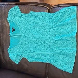 Ann Taylor peplum lace blouse